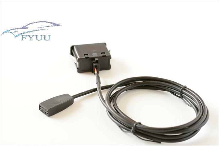 1pc Car AUX-in AUX 3.5MM Jack Female Extend Cable Adapter For BMW E46 2002-2006