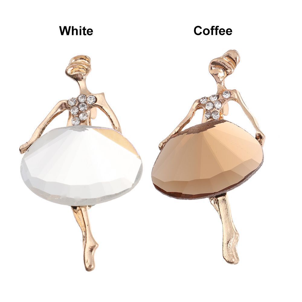 Jewelry Dancing Girl Brooches Crystal Badge Clothes Accessories Ballet Girl Pin
