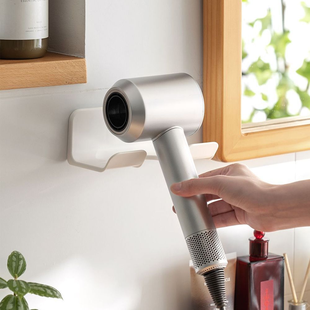Plastic Home Storage Shelf Hairdryer Hook Storage Rack Hair Dryer Holder