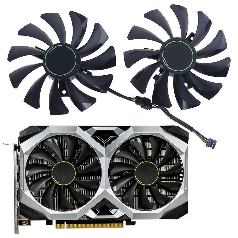 1 Pair HA9010H12F-Z 4Pin Cooler Fan Replacement for MSI GTX 1060 1660Ti RTX 2060