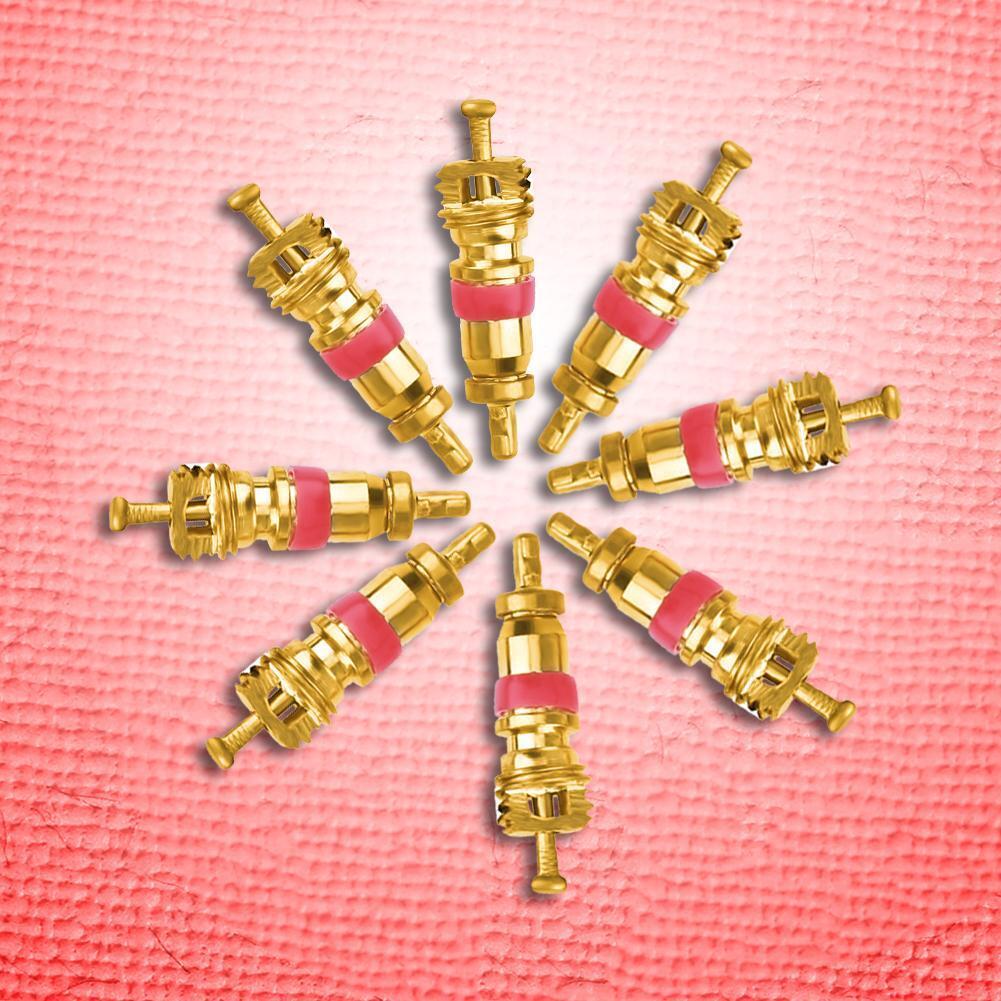 4pcs Car Tire A/C Schrader Valve Cores with 4-in-1 Tire Valve Stem Remover