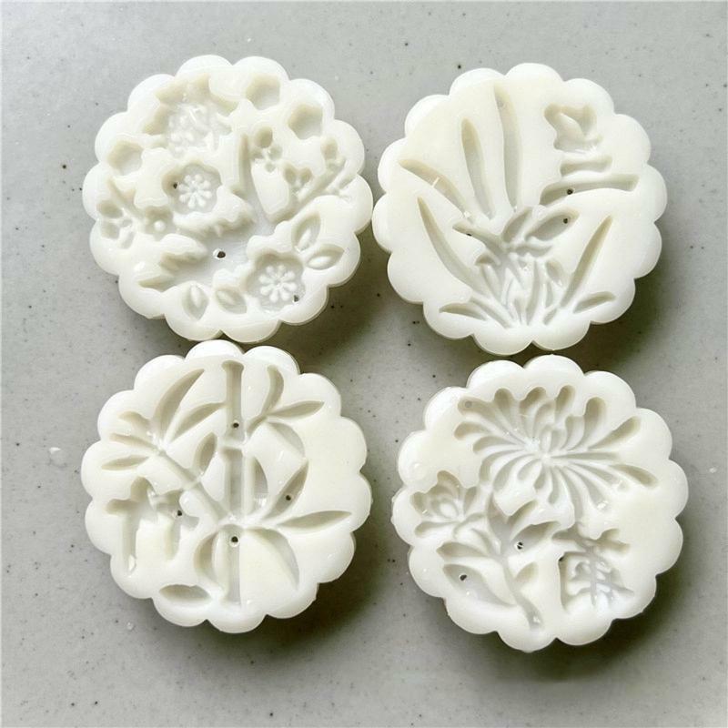50g Moon Cake Mold Set Festival DIY Hand Press Cookie Desserts Cutter Pastry
