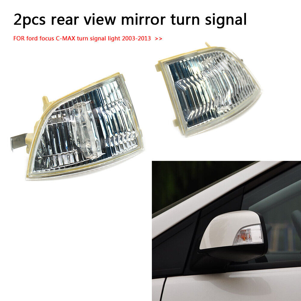 1pair Rear View Mirror Turn Signal for Ford Focus 2003-2013 C-MAX 2003-2010