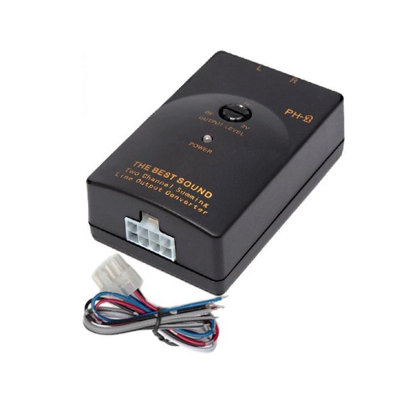 Car Stereo-High to Low Line RCA-Speaker Level Output Converter Cable Adapter