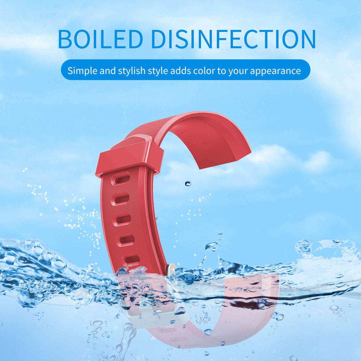 Watch Bands - 2 Pcs Replacement Wristbands Sport Strap for ID115Plus HR (1)
