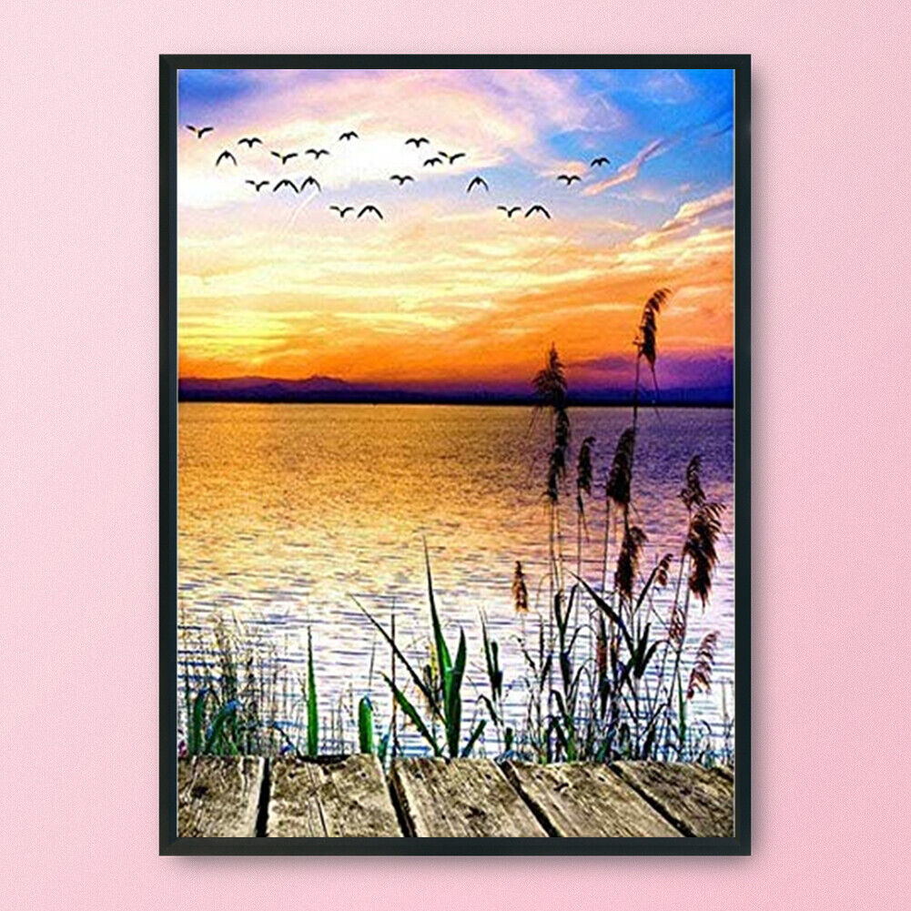 36 X 46cm 11CT Stamped Cross Stitch Kits DIY Seaside Needlework (SZX15)