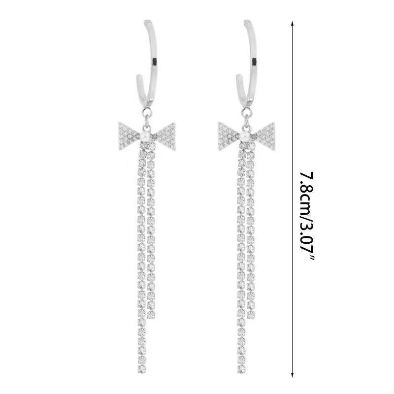 Bow Drop Dangle Earrings for Women Girl Bride Valentine Gift Wedding Favors