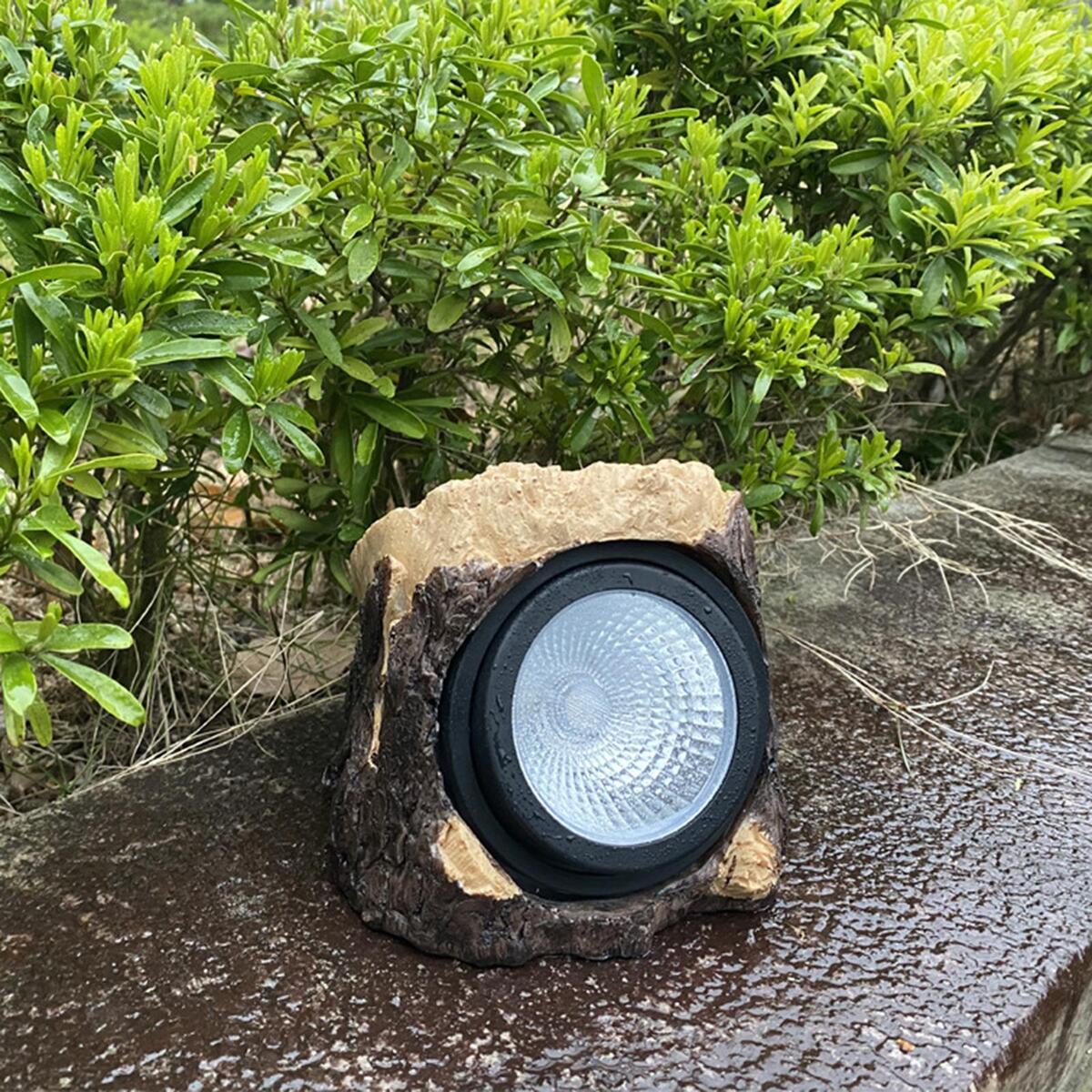 Solar Stump   Tree Stump Lamp Sculpture Waterproof for Outside