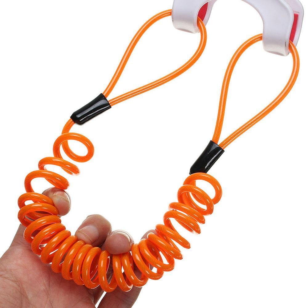 Motorbike Disc Brake Lock Spring Coil Motorcycle Safety Lanyard Reminder Cable