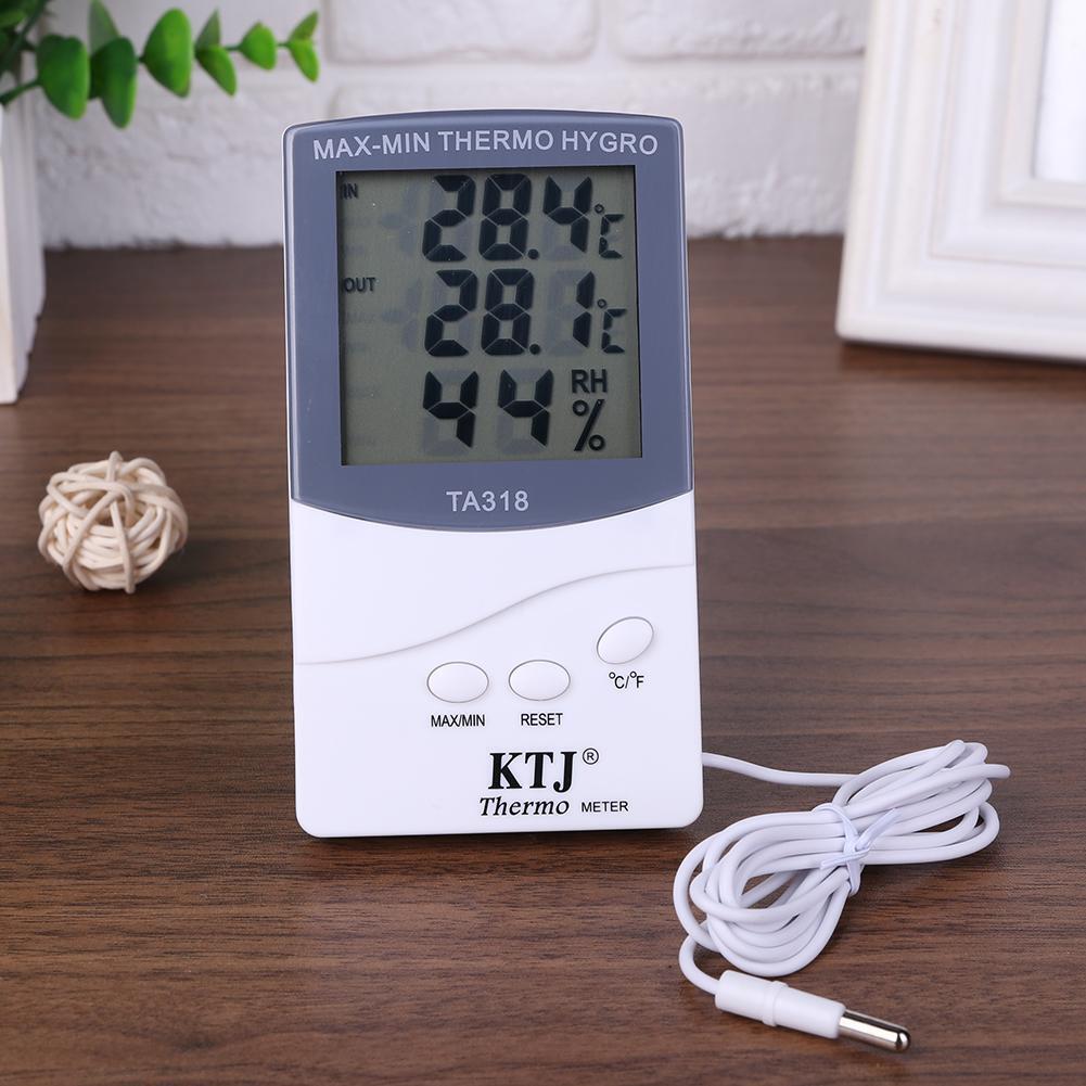 TA318 Indoor Outdoor Digital LCD Thermometer Hygrometer Humidity Meter