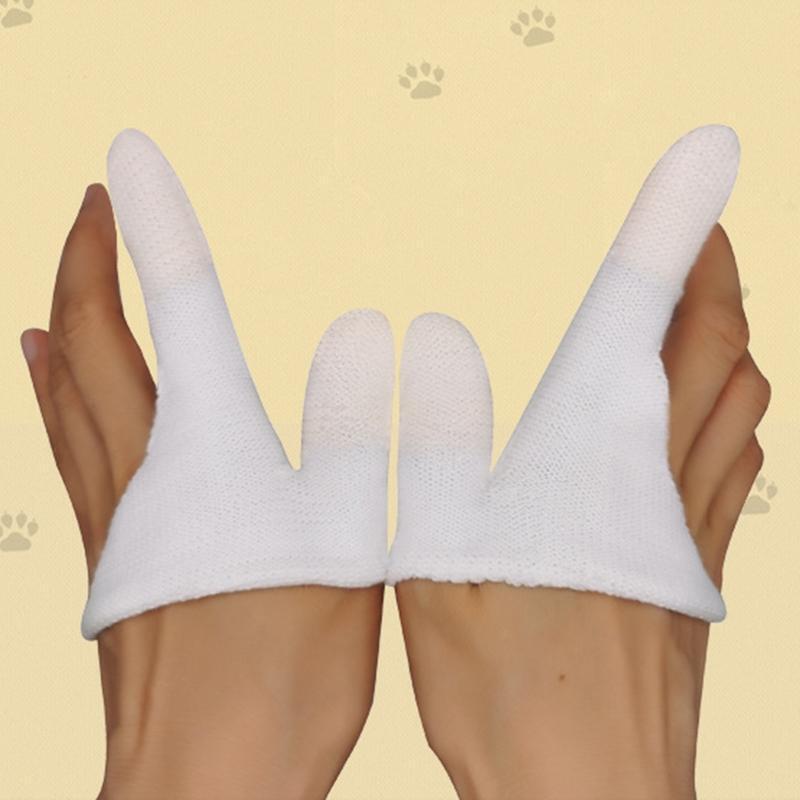 Dog Toothbrush Easy Teeth Cleaning for Pet Dental Care Two-Fingers Design