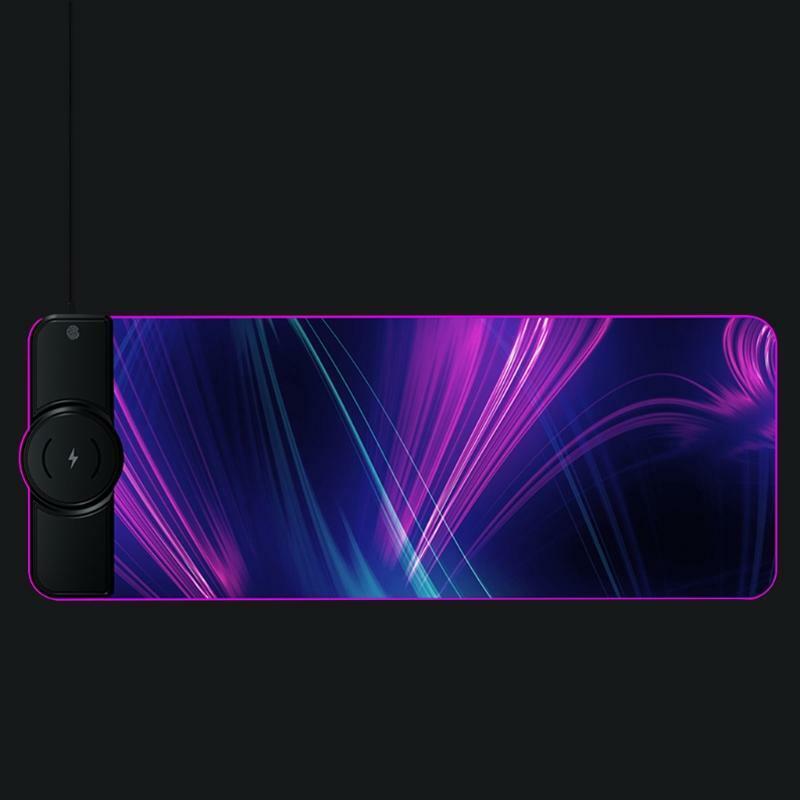 Wireless Phone Charger RGB Mouse Pad Luminous Gaming Mat PC Fast Charging Base