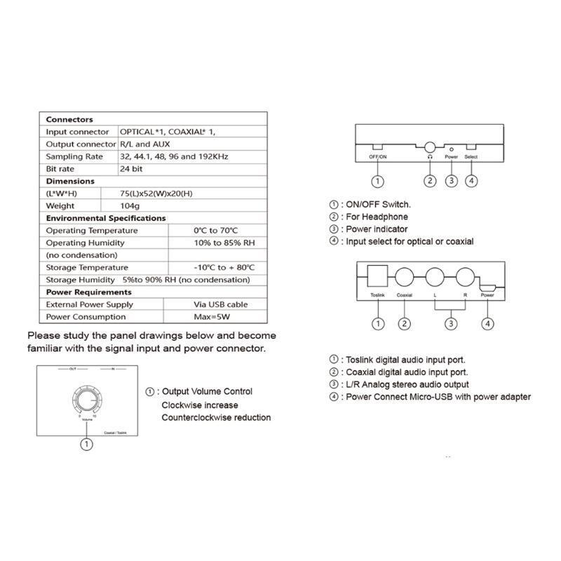 3.5mm Digital-to-analog Converter Audio Receiver Converter Wireless Receiving