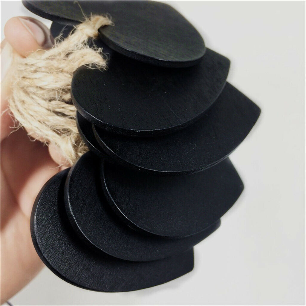 10 Pieces Wooden Heart Hanging Chalkboard  Message Blackboard Wedding