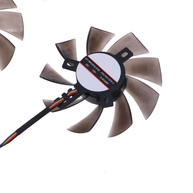 2PCS 85mm FDC10U12S9-C 4Pin Dual Cooler Fan Replace For Sapphire R9 270X 280X