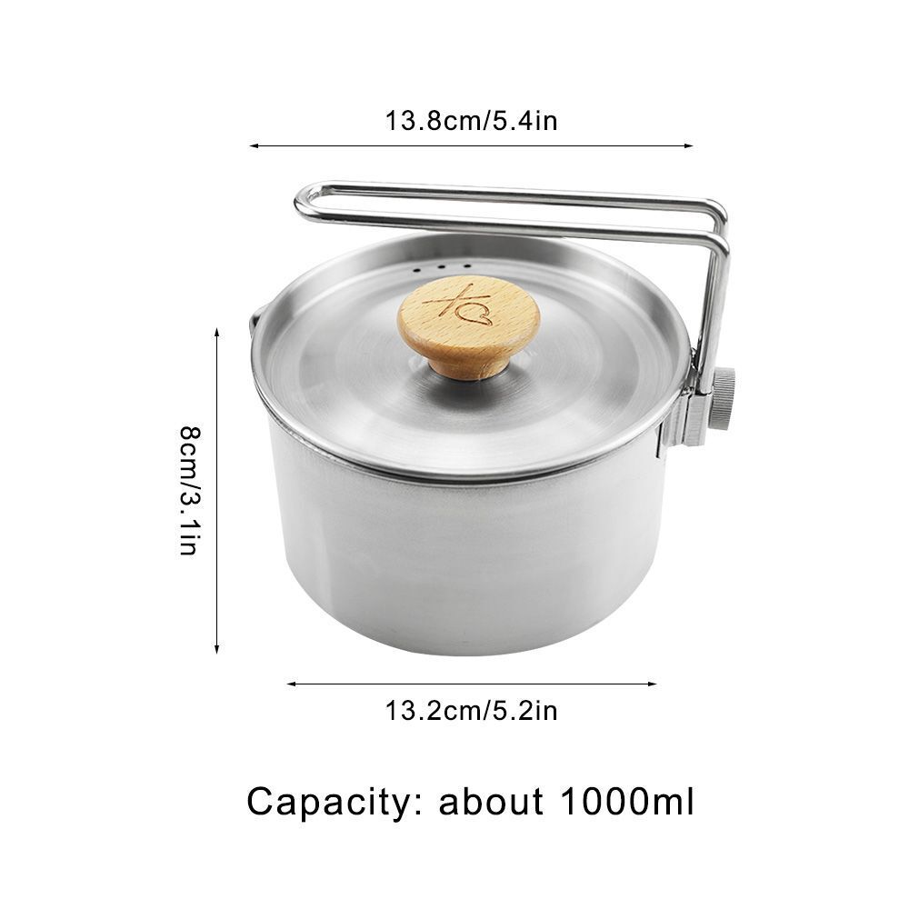 Tool Detachable Outdoor Multifunctional Cookware Teapot Kettle Camping Pot