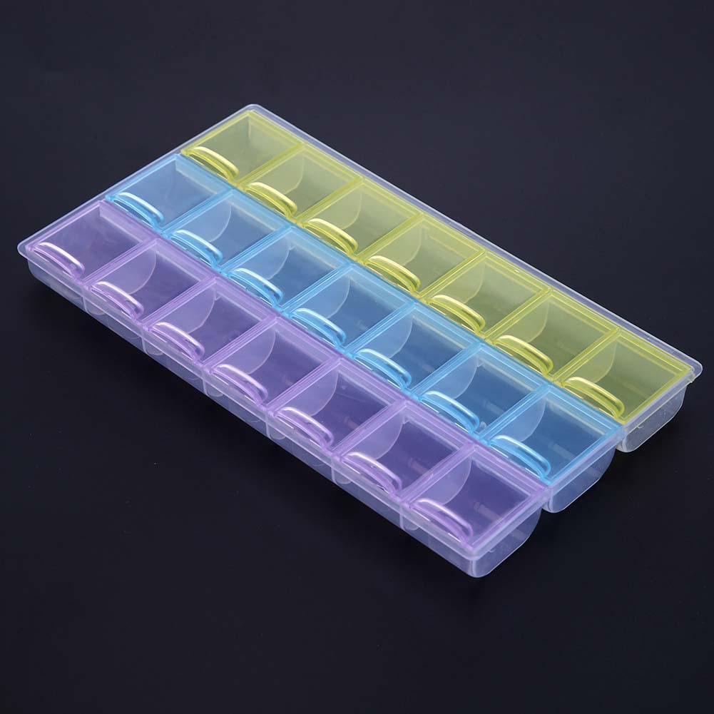21 Grids Weekly Pills Storage Box Candy Sundries Container Home Organizer