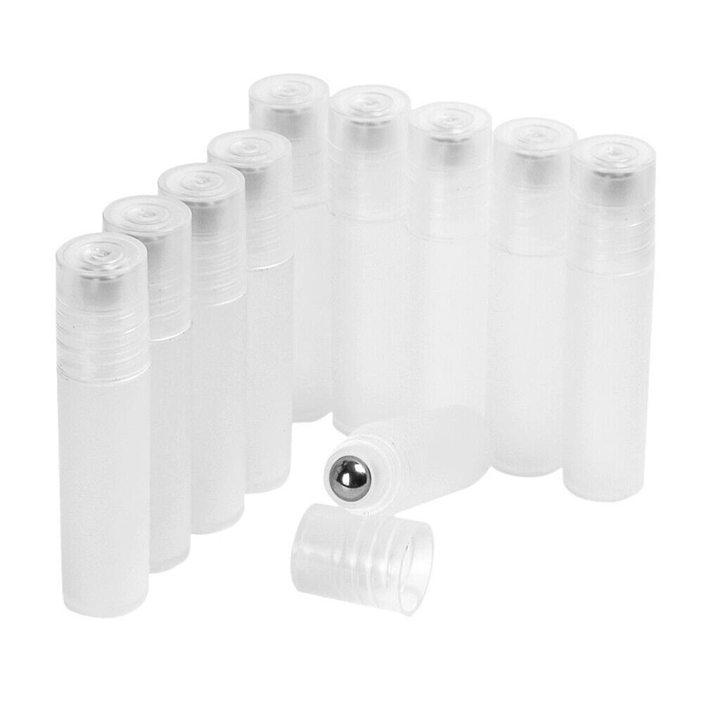 10pcs 5ml Empty Plastic Roll On Bottles Roller Ball Essential Oil Perfume