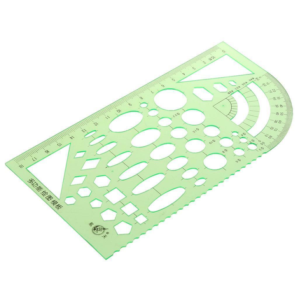 Plastic Drafting Drawing Tools Ruler Geometric Template School Stationery