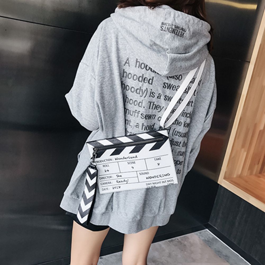 Women Girl Letters Clutch Bag Shoulder Bag Crossbody Movie Prop Design Handbag