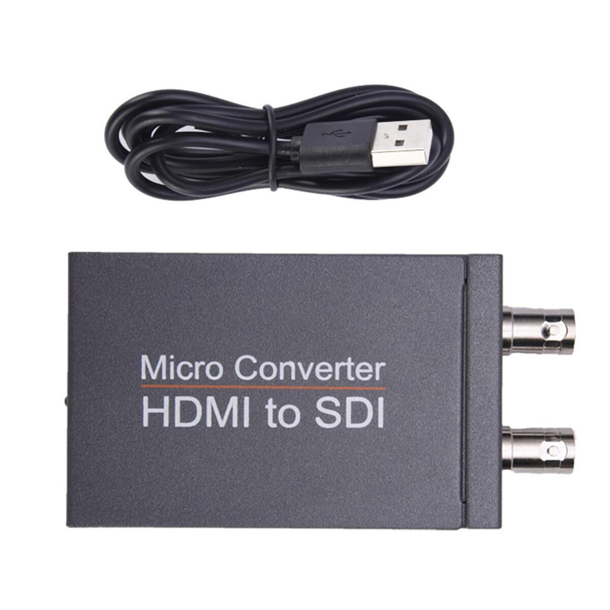 1080P HDMI to SDI Converter 2.970 Gbit/s 3G-SDI for Camera Home Theater Gray