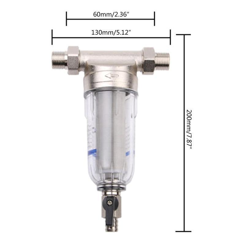 Water Filters Inline Prefilter Plastic Stainless Steel Material Water Filtration