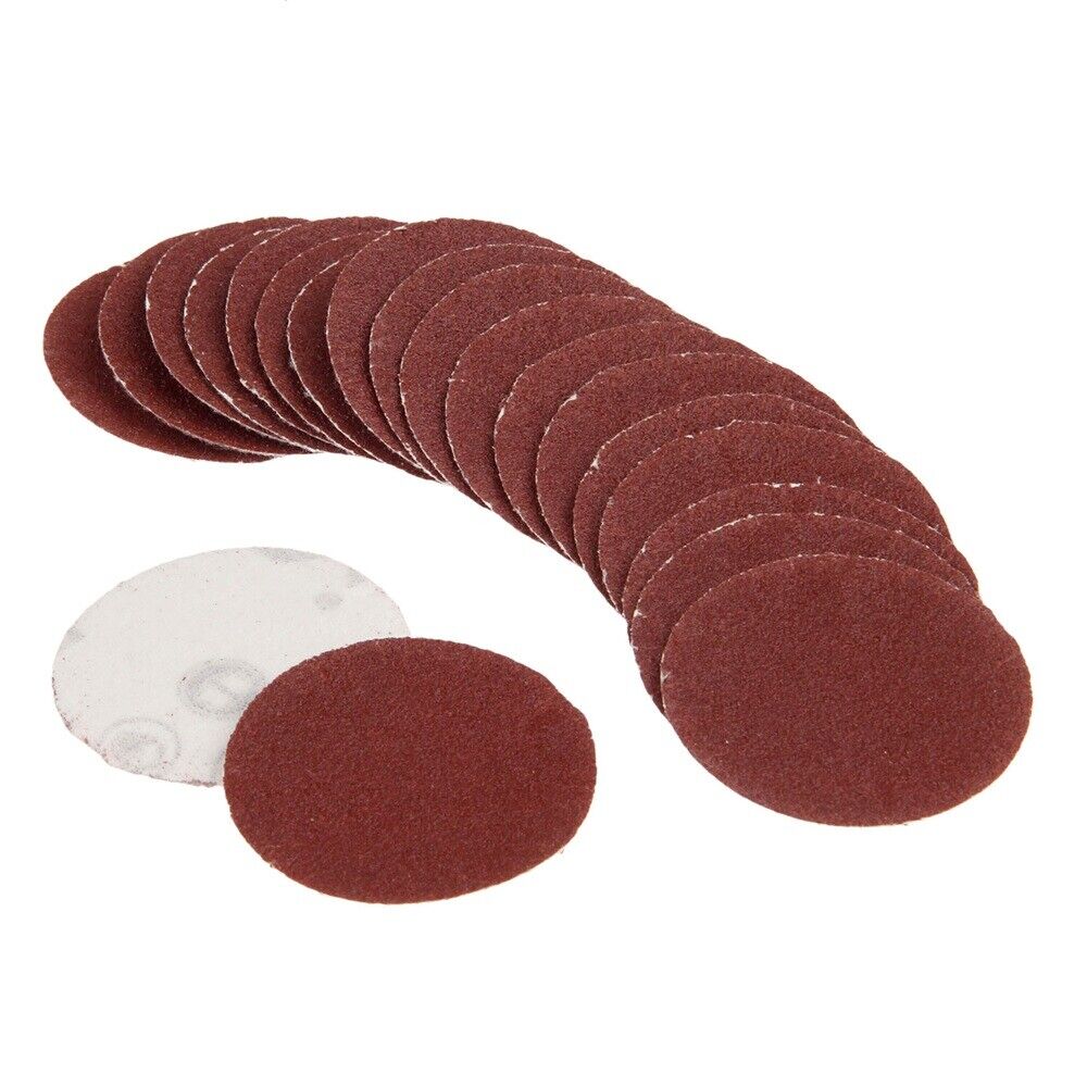 50mm Round Abrasive Disc Sanding Polishing Pad Sandpaper Abrasive 80 Grit 20pc