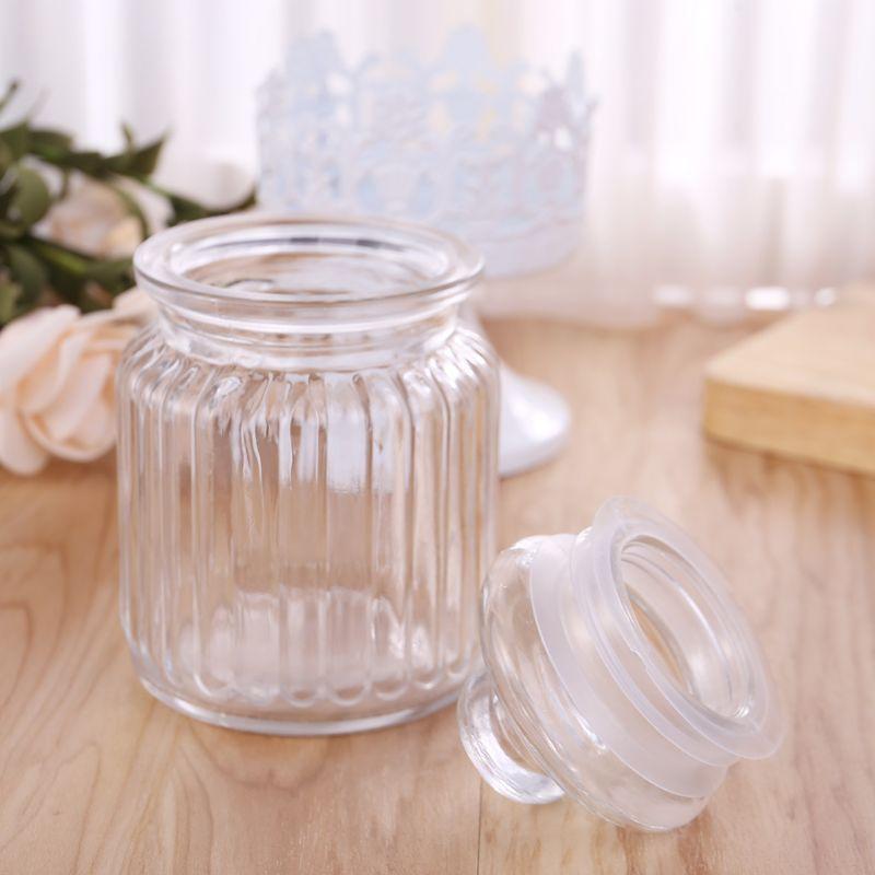 Christmas Glass Jar Candy Sugar Storage Bottle Wedding Gift Hollow Home Decor