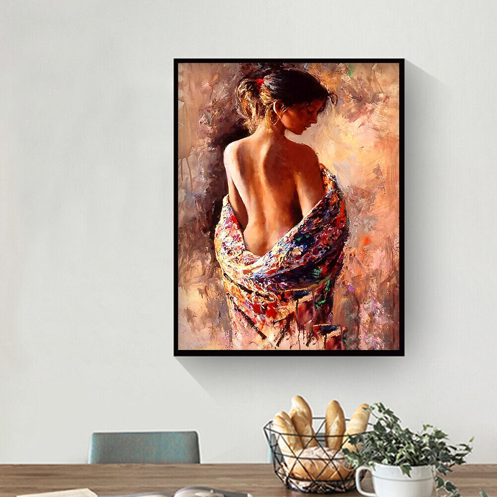 Round Picture DIY 5D Charming Woman Drill Diamond Painting Full Kit Craft