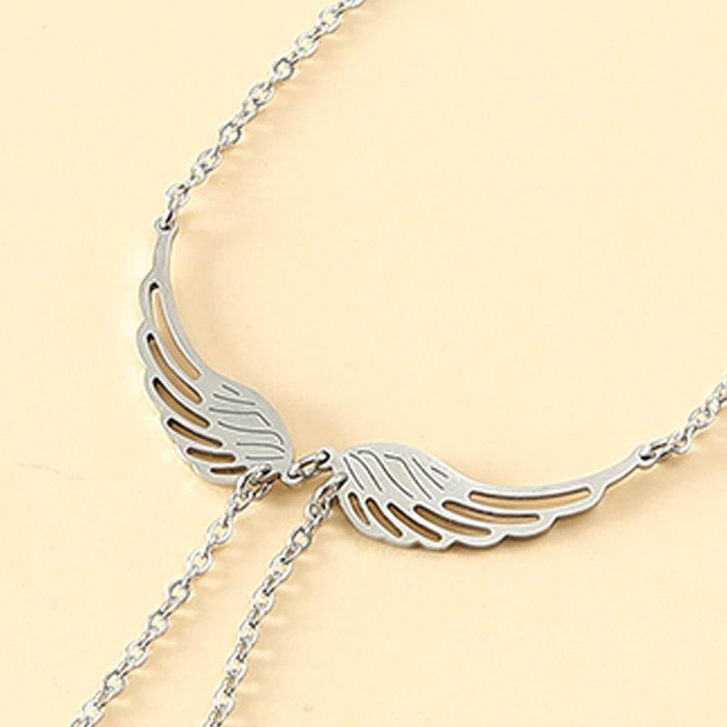 Explosion Necklace European American Angel Wing Crystal Classic Simple Necklace