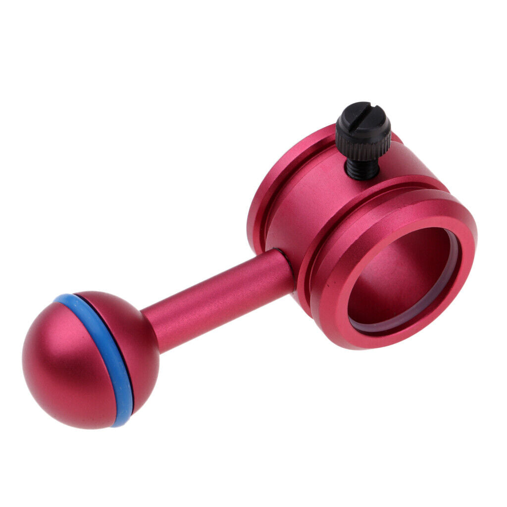 Light Holder Clamp Ball Joint Arm Bracket for Diving Flashlight Red 25mm