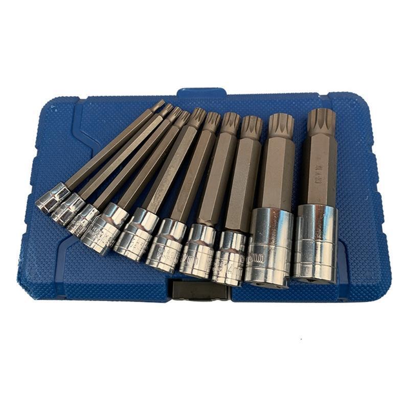 Pressure Batch Sleeve Group Sets Torx Star Bit Socket Set 1/2 3/8 1/4 Save Effor
