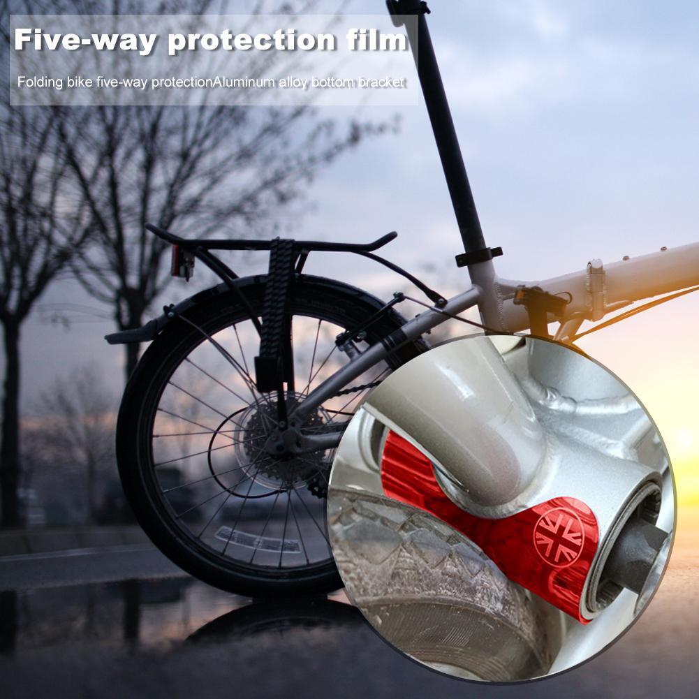 10pcs Folding Bicycle Bottom Bracket Frame Protector Pad for Brompton (Red)