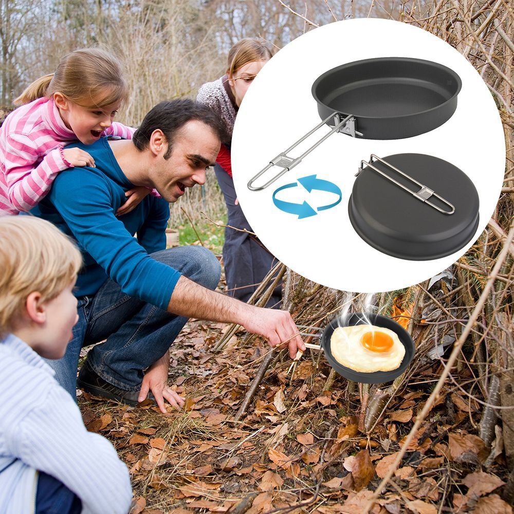 Utensils Ultralight Grill Non-Stick Frying Pan Titanium Fry Pan Camping Frypan