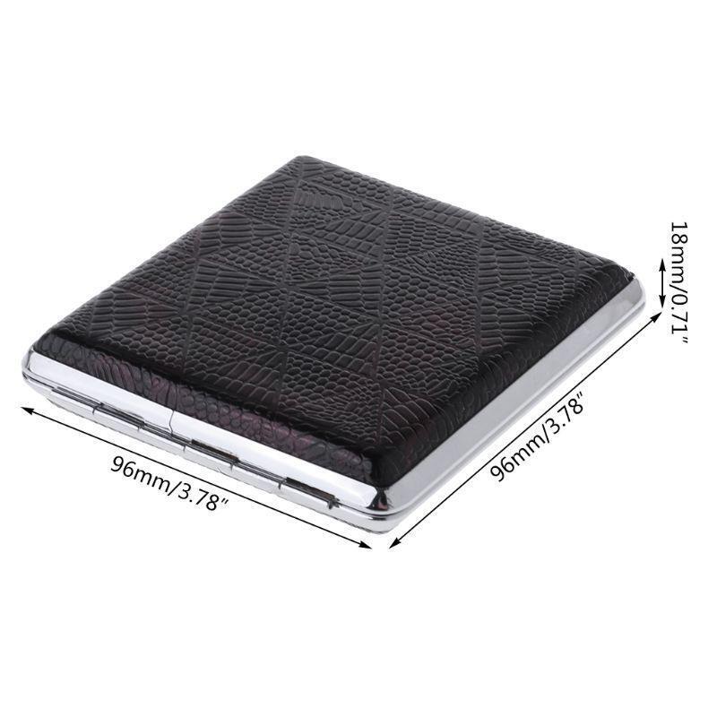 Leather Cigarette Case Personalized Creative 20 Sticks with Rubber Band Gift Box