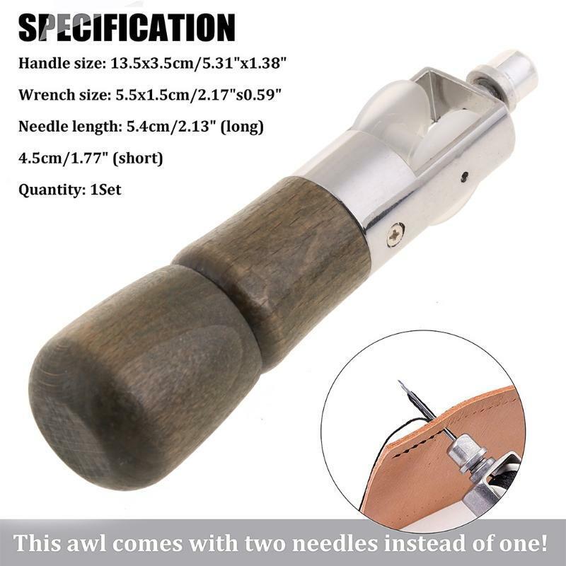 Sewing Awl Kit Portable Stitching Awl Hand Stitcher Repair Tool Kit Leather