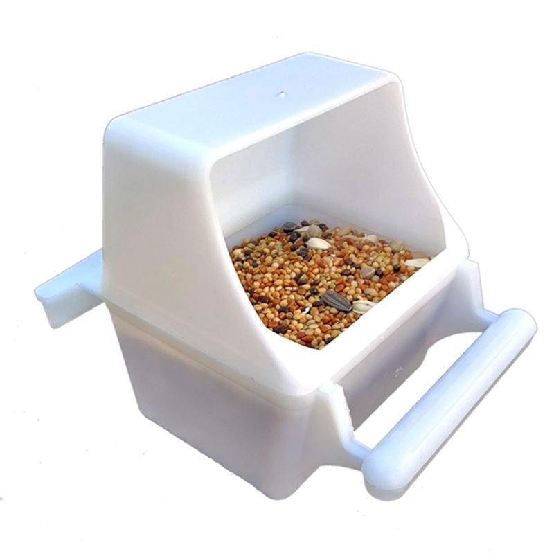 Plastic Bird Feeder with Perch Large Capacity Food Container Easy to Clean