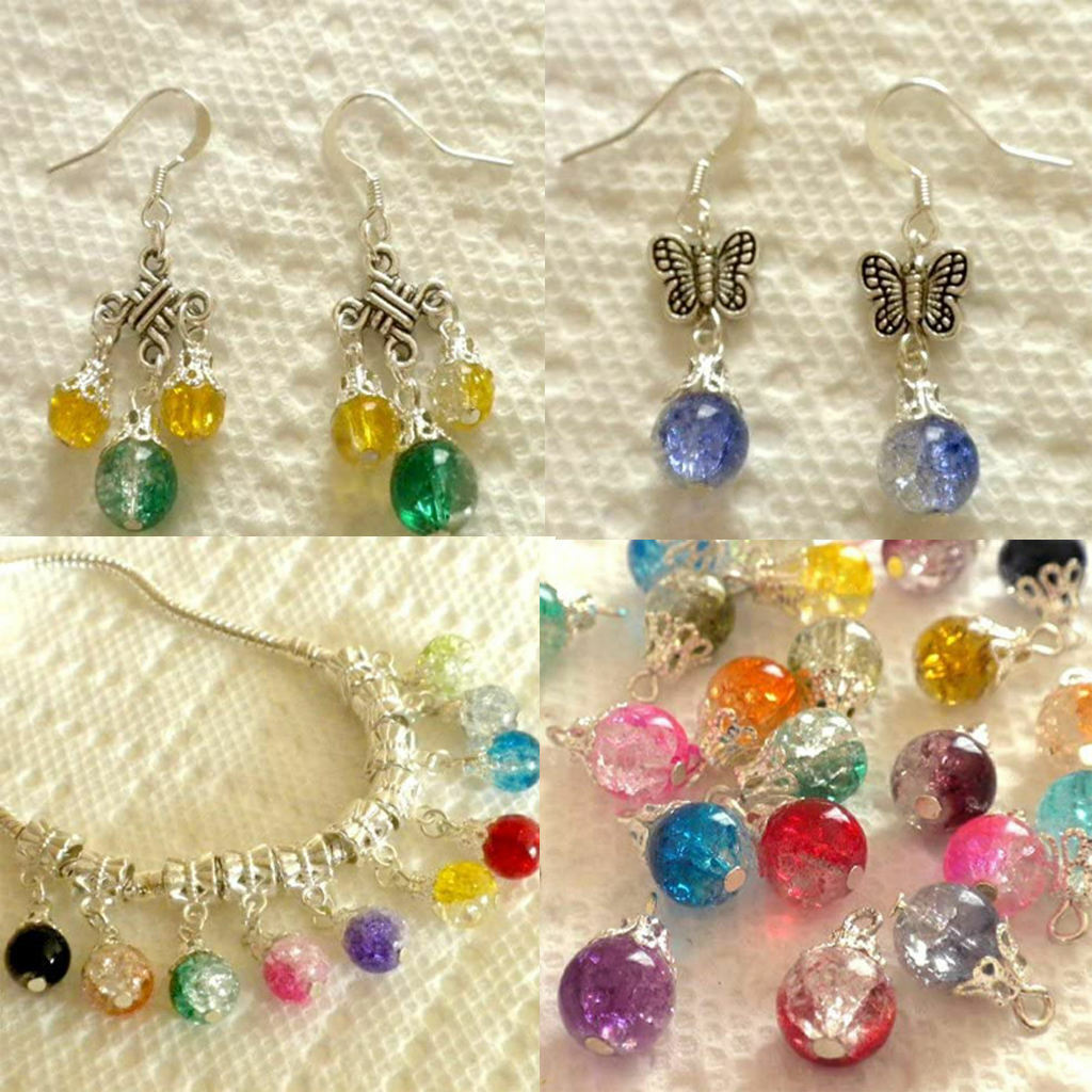 100 *  Bead Charms Filigree Floral Pendants For Jewelry Making