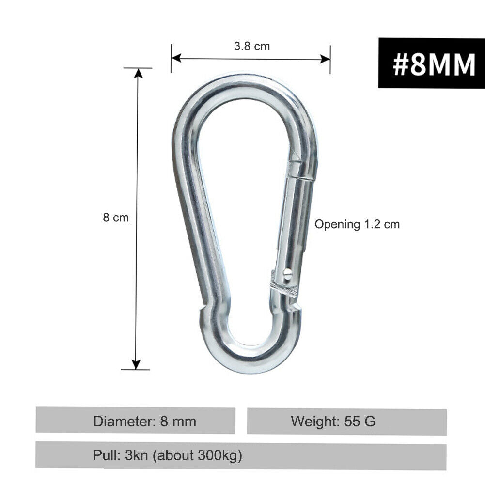Alloy Steel Carabiner Outdoor Camping Hook Buckle Climbing Tools (8mm)