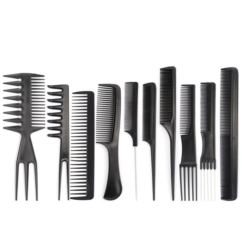 10pcs Hair Cutting Comb Barber Hair Styling Combs Wide Fine Teeth Anti Static