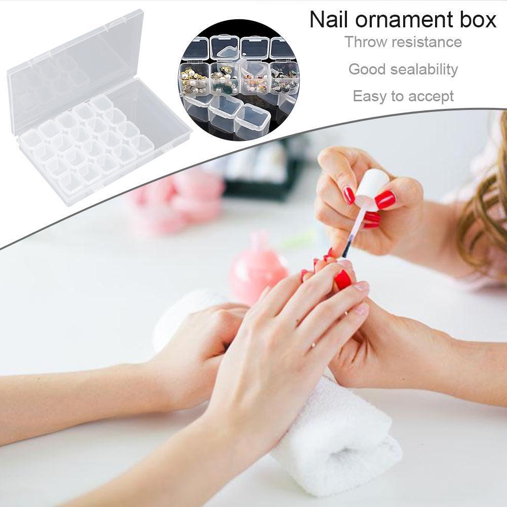 28 Grids Nail Storage Box Art Alex Transparent Organizer Makeup Beauty Tool