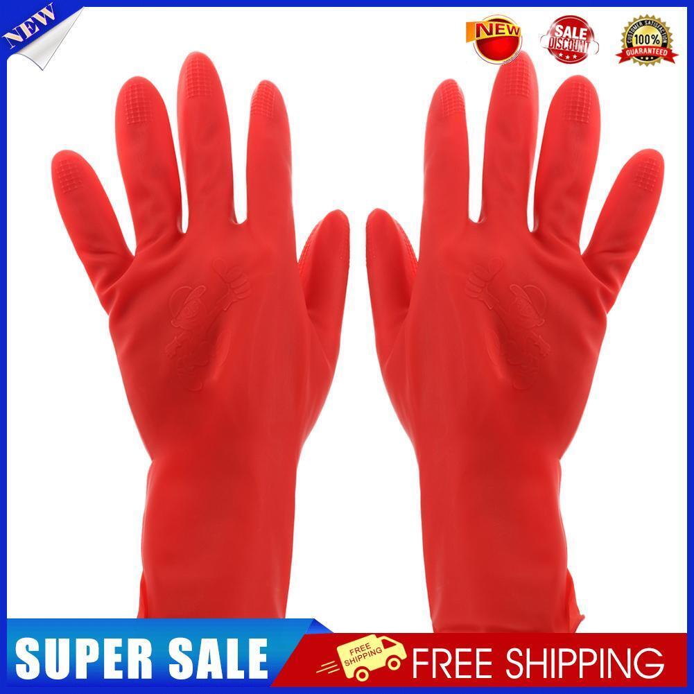 1 Pair Women Natural Latex Gloves Rubber Wear Resistant Working Gloves
