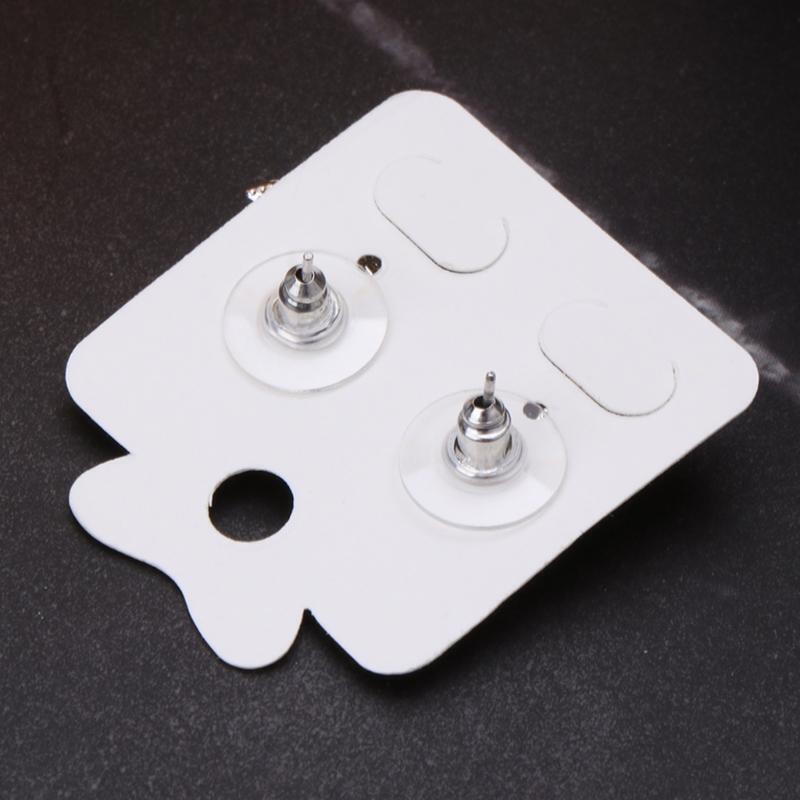 100x Jewelry Cards Holder Hanging Holder Ear Studs Earring Display Cards 3.5x4cm