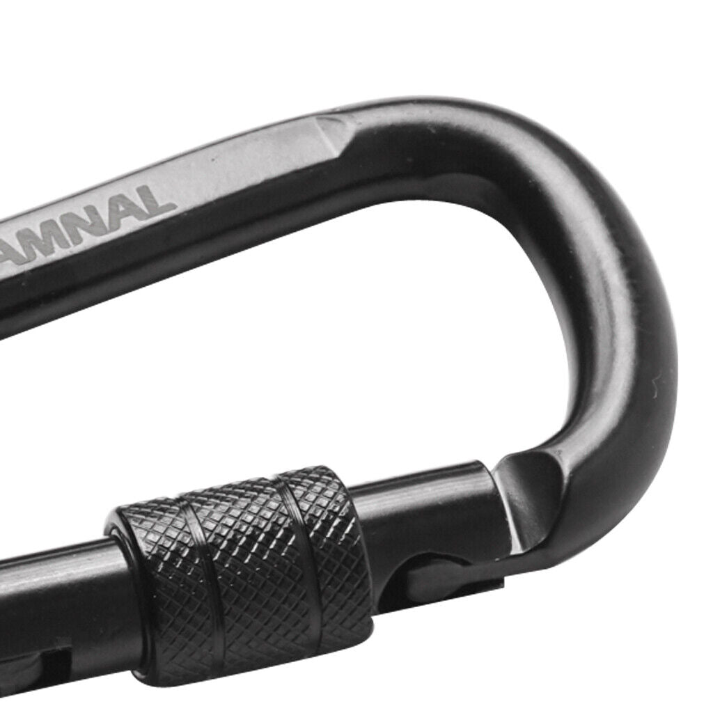 2 Pieces 30KN  Carbon Steel Screw  Outdoor Climbing Carabiner