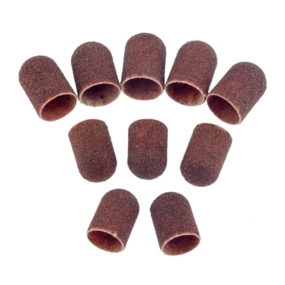 10Pcs Nail Salon Manicure Pedicure Sanding Caps Replacement Callus Surface File