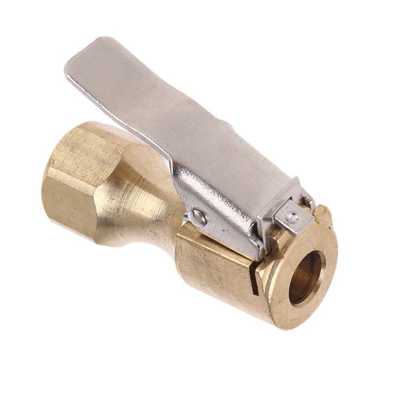 Portable Hose Tire Inflator 1/4" Lock on Air Chuck Hose End with Clamp Connector