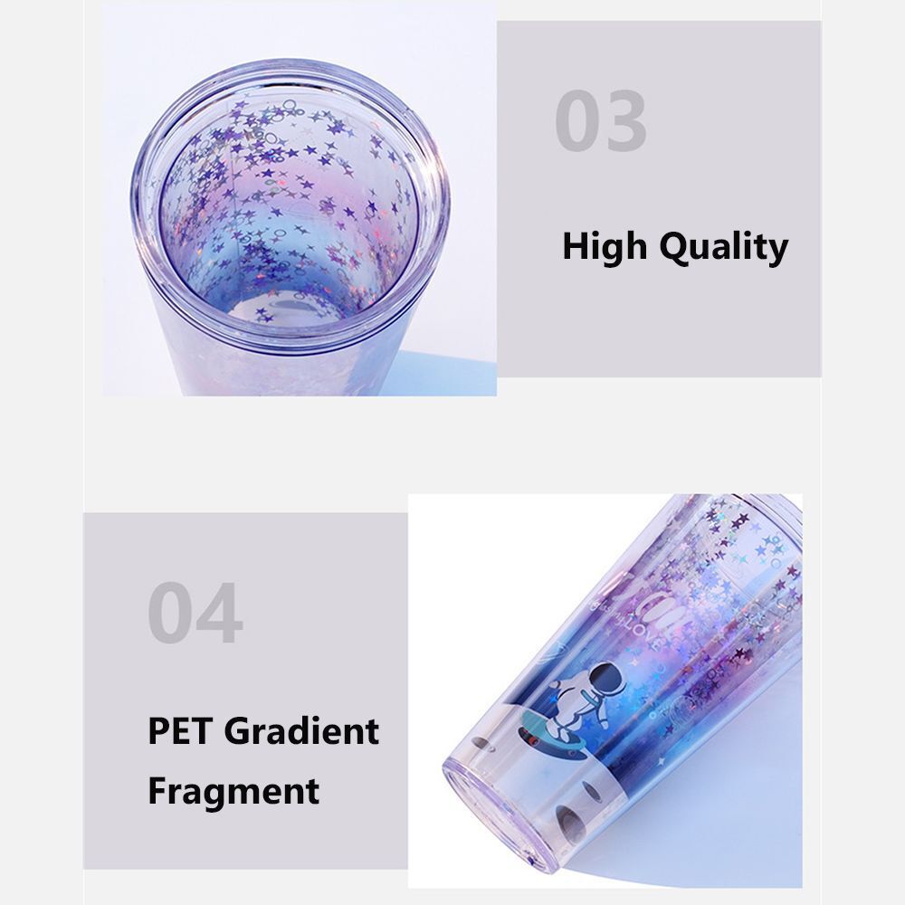 Reusable Drinking Cup Juice Tea Milk Mug Drinkware Double Wall Water Bottle