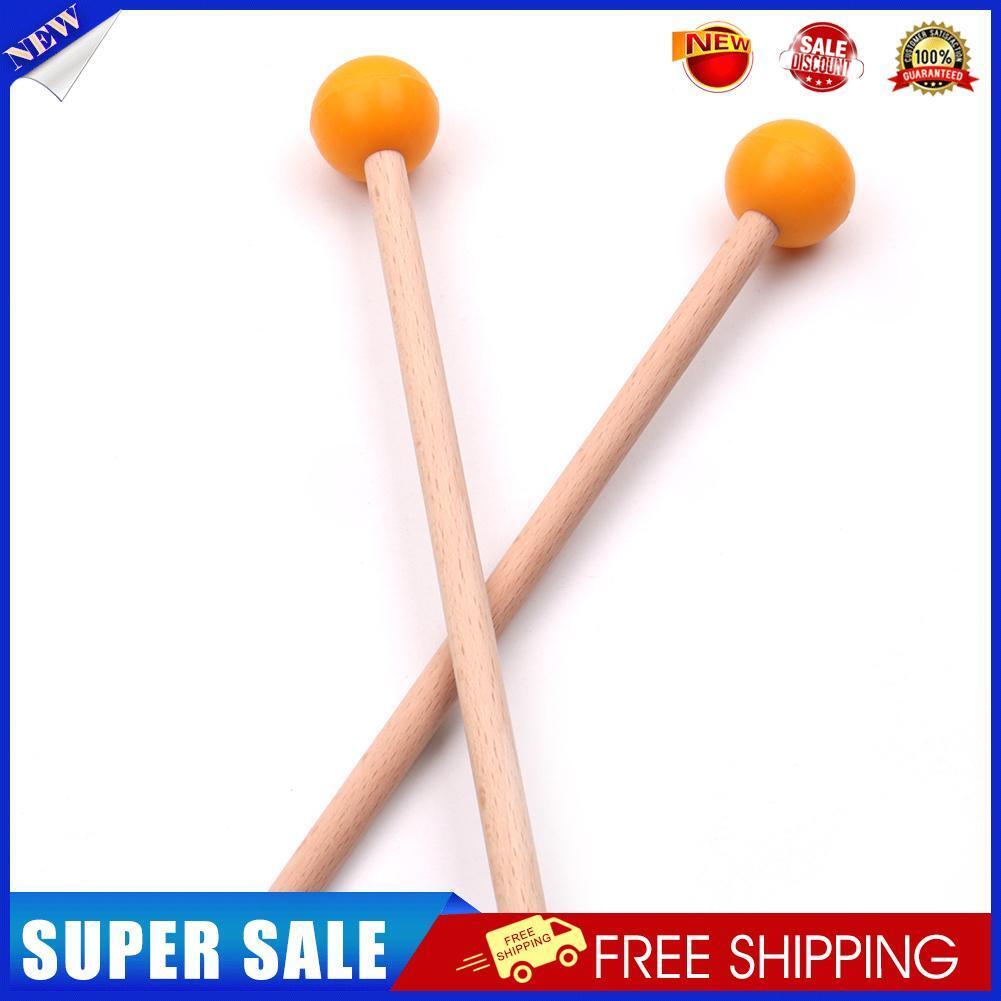 1 Pair Tongue Drum Mallet Marimba Percussion Instrument Drumstick (Yellow)