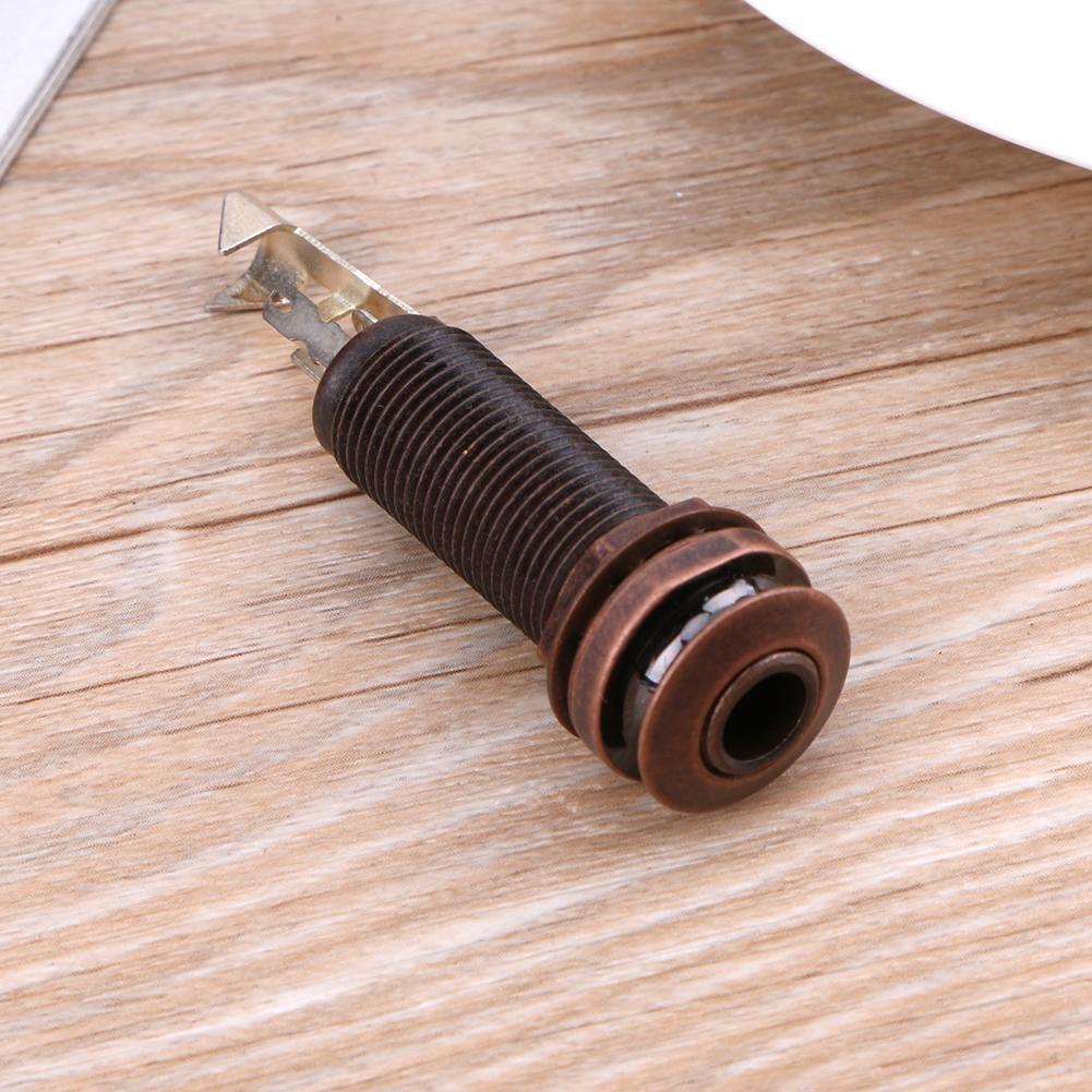 1pc Bronze Copper End Pin Output Jack For Acoustic Electric Guitar Bass