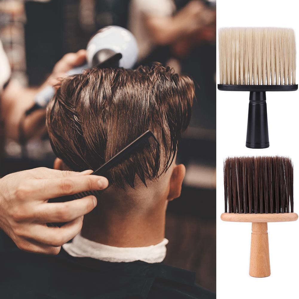 3pcs Neck Face  Brushes Barber Salon Cutting Hair Clean Hairbrush(Brown)